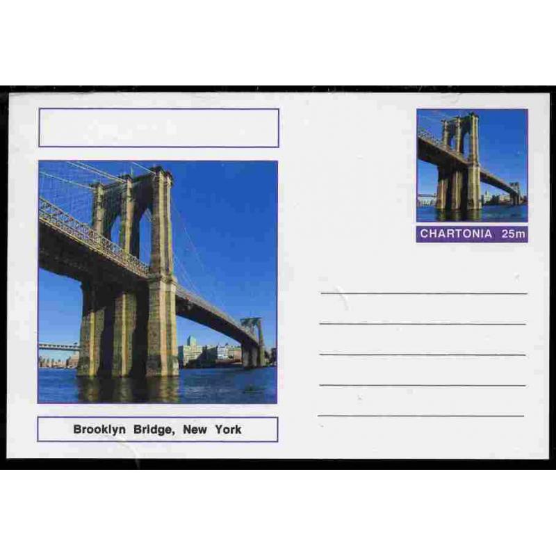 Fantasy (Chartonia) - BROOKLYN BRIDGE - Postal stationery card