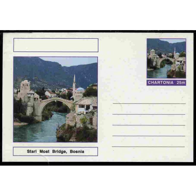 Fantasy (Chartonia) - STARI MOST BRIDGE - Postal stationery card
