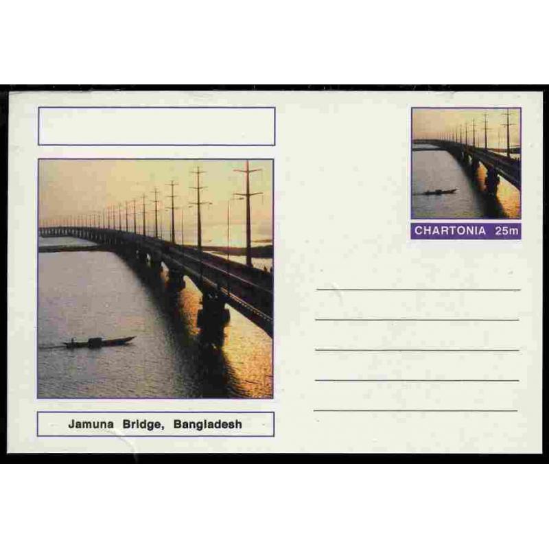 Fantasy (Chartonia) - JAMUNA BRIDGE - Postal stationery card
