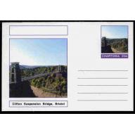 Fantasy (Chartonia) - CLIFTON SUSPENSION  BRIDGE - Postal stationery card
