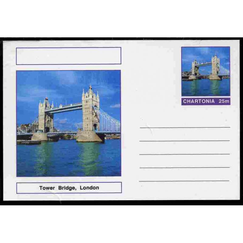 Fantasy (Chartonia) - TOWER  BRIDGE - Postal stationery card