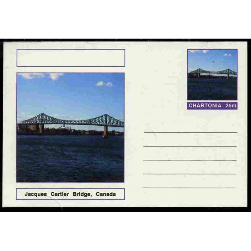 Fantasy (Chartonia) - JACQUES CARTIER  BRIDGE - Postal stationery card