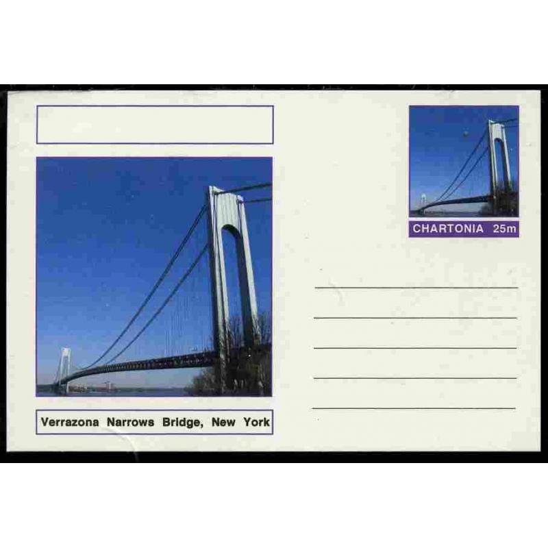 Fantasy (Chartonia) - VERRAZONA NARROWS  BRIDGE - Postal stationery card