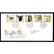 1996 Wildfowl & Wetlands Trust FDC. Set of 5 values. Philatelic Bureau Handstamp.