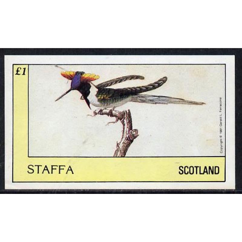 Staffa 1981 HUMMING BIRDS imperf souvenir sheet mnh