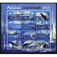 Cook Is Aitutaki 2013  WHALES & SHIPS  def m/sheet mnh