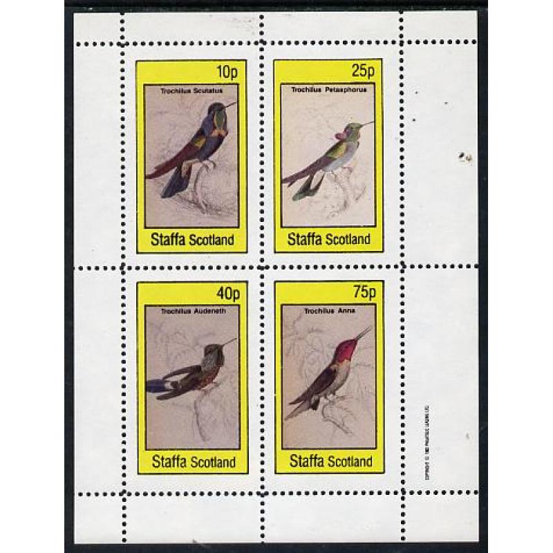 Staffa 1982 HUMMING BIRDS perf set of 4 mnh