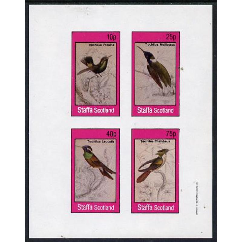 Staffa 1982 HUMMING BIRDS imperf set of 4 mnh