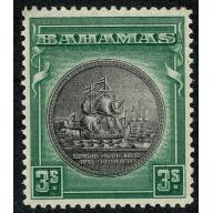 SG 132a 3/- brownish black & green. Unmounted Mint.