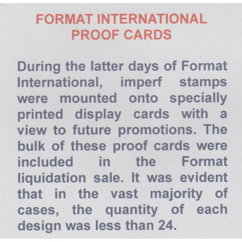 St Lucia 1984 BUGATTI imperf on FORMAT INTERNATIONAL PROOF CARD