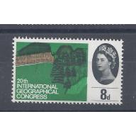 1964 GEOGRAPHICAL 8d DARK GREEN COLOUR SHIFT