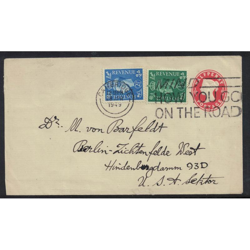 GB 1949 Multiple Monarch George VI on QV Preprinted Stationery to Germany Unmounted (MM4)