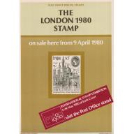 1980 The London 1980 50p stamp (Stampex) Post Office A4 Wall Poster (POP 16a)
