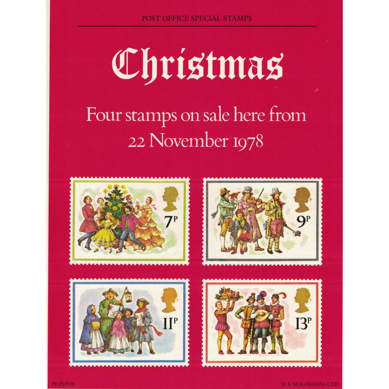 1978 Christmas  Post Office A4 Wall Poster (POP 3)