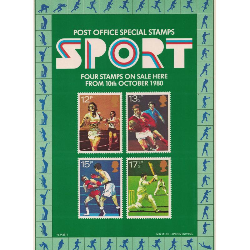 1980 Sport Post Office A4 Wall Poster (POP 30)