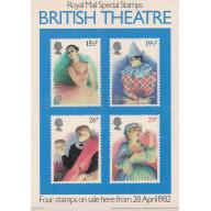 1982 British Theatre Post Office A4 Wall Poster (POP 35)