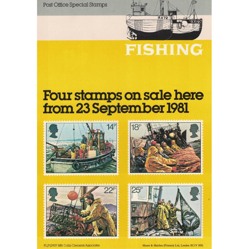1981 Fishing Post Office A4 Wall Poster (POP 40)