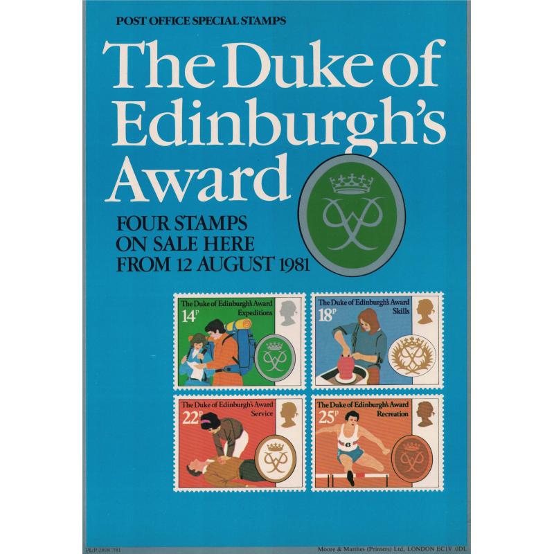 1981 The Duke of Edinburgh's Award Post Office A4 Wall Poster (POP 42)
