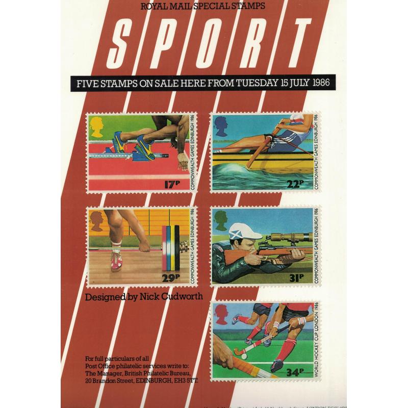 1986 Sport Post Office A4 Wall Poster (POP 45)