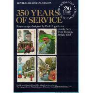 1985 350 Years of Service Post Office A4 Wall Poster (POP 50)