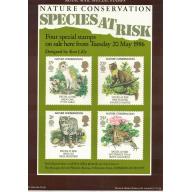 1986 Species at Risk Post Office A4 Wall Poster (POP 52)