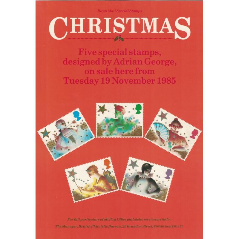 1986 Christmas Post Office A4 Wall Poster (POP 54)