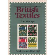 1982 British Textiles Post Office A4 Wall Poster (POP 57)