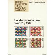 1979 Elections to the European Assembly Post Office A4 Wall Poster (POP 5)