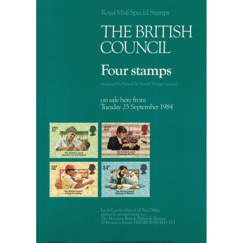 1984 The British Council  Post Office A4 Wall Poster (POP 61)