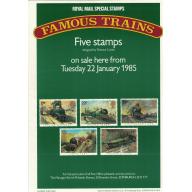 1985 Famous Trains Post Office A4 Wall Poster (POP 66)