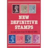 1983 New Definitive Stamps Post Office A4 Wall Poster (POP 75)