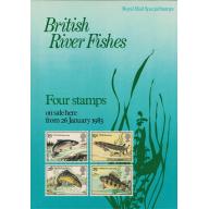1983 British River Fishes Post Office A4 Wall Poster (POP 76)
