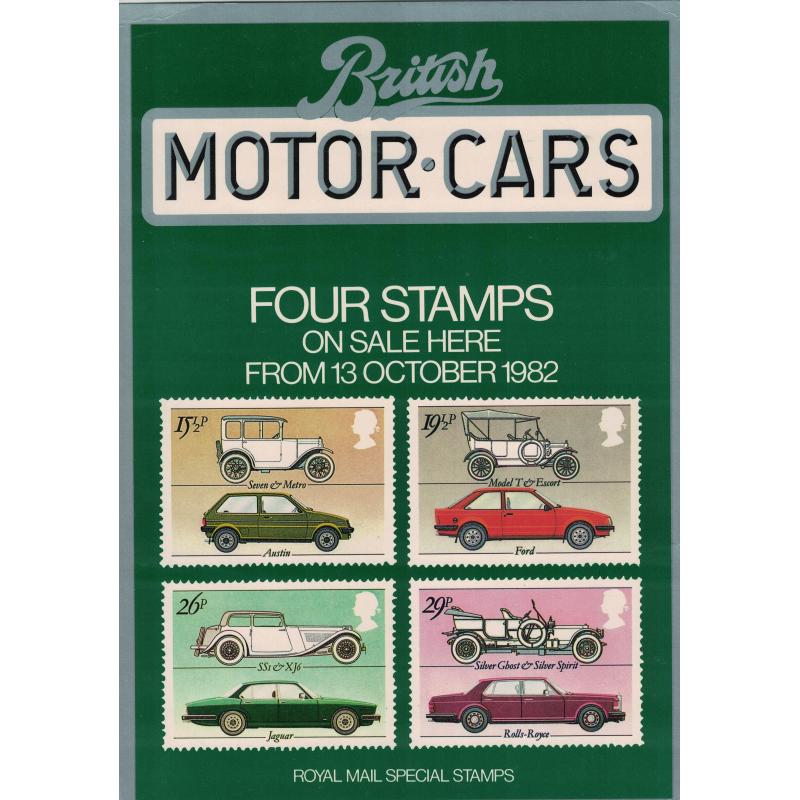1982 British Motor Cars Post Office A4 Wall Poster (POP 78)