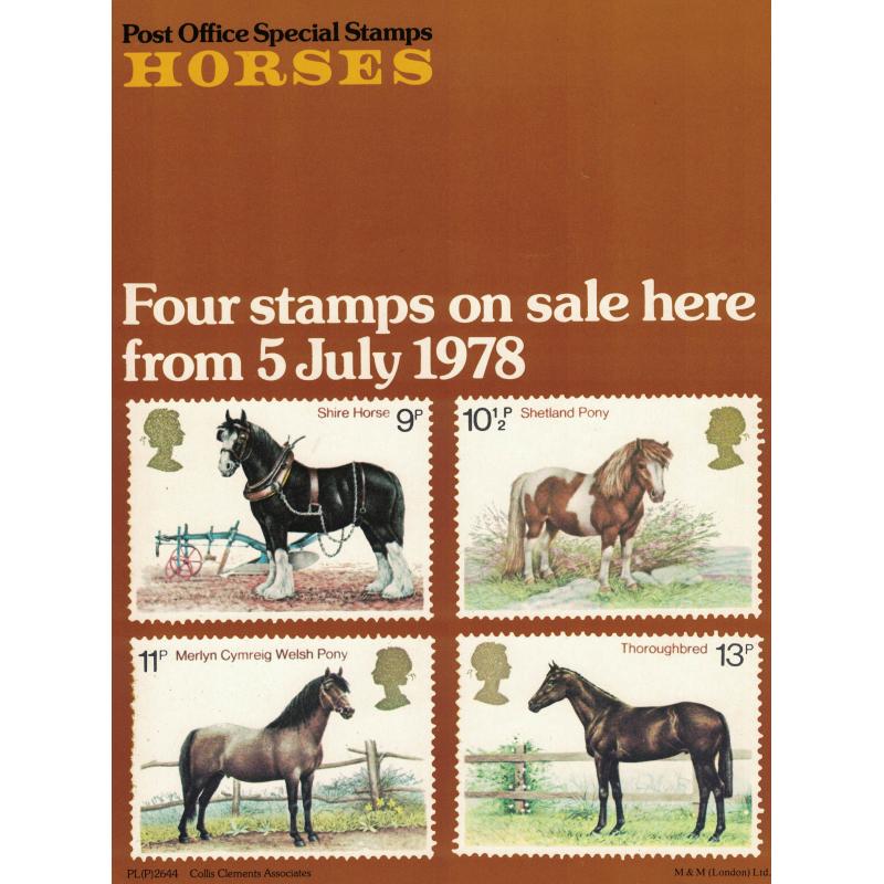 1978 Horses   Post Office A4 Wall Poster (POP 8)