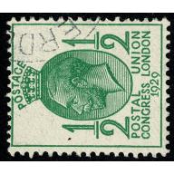 1929 Postal Union Congress ½d WATERMARK SIDEWAYS.
