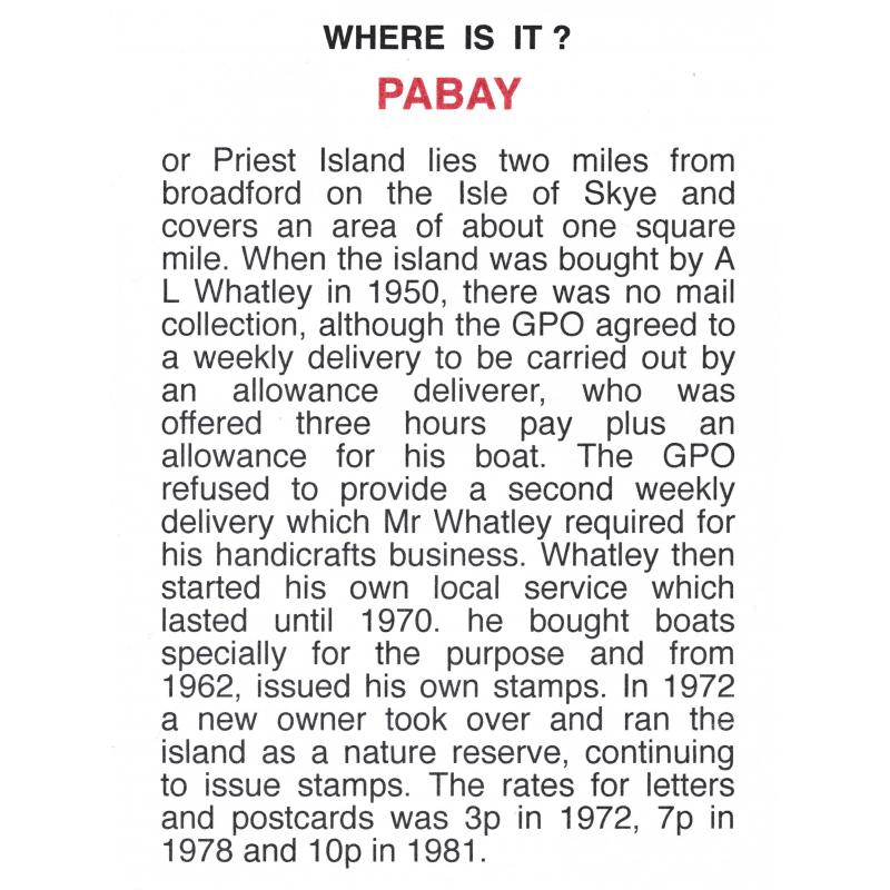 Pabay 1965 EUROPA - SEAL  m/sheet mnh