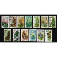 Falkland Islands. 1972 Flowers. Decimal issue. Fine used set of 13 values. SG 276-288