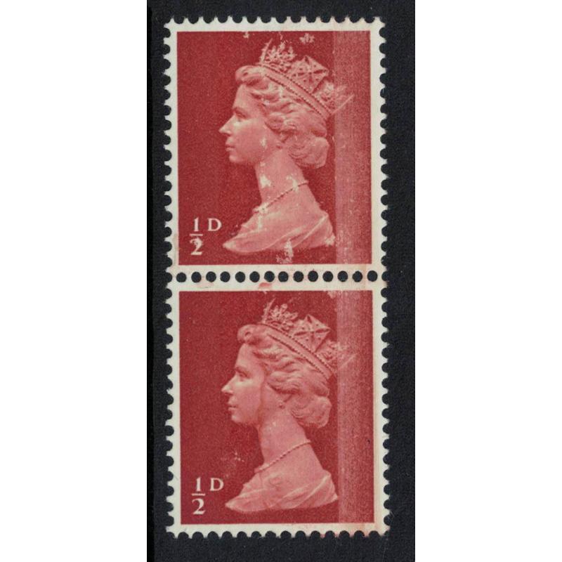 1967 GB SG723 ½d 2B Orange Brown Printing Error U/M (Ref 10)