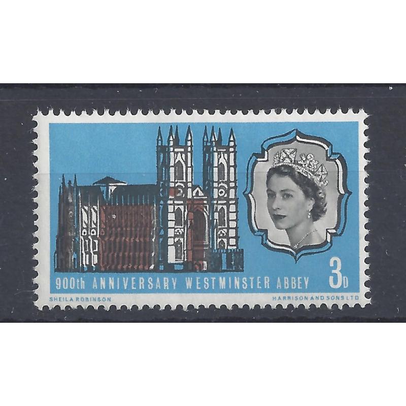 1966 WESTMINSTER ABBEY 3d BROWN COLOUR SHIFT
