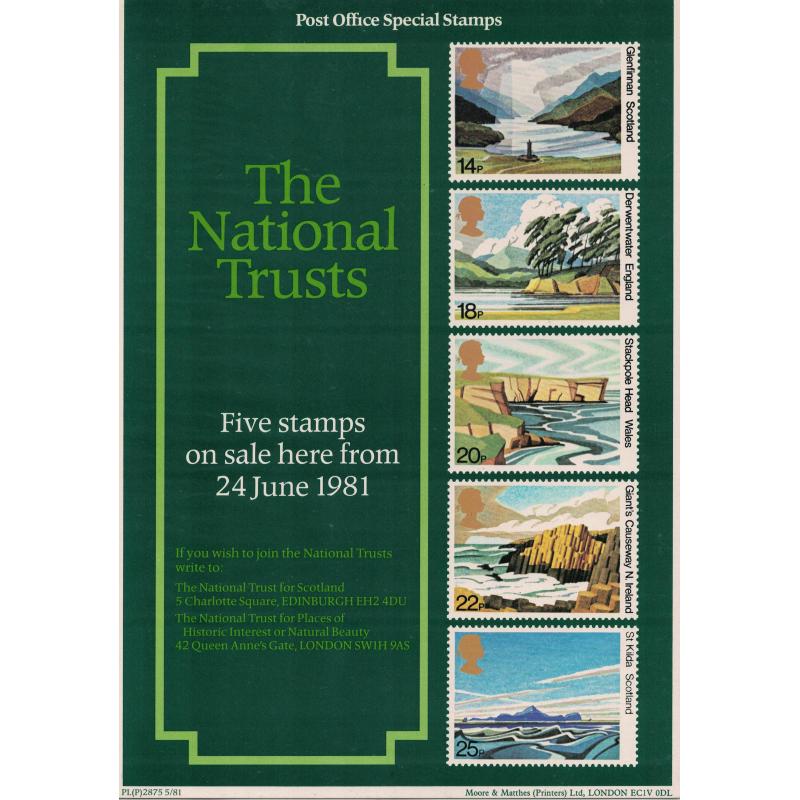 1981 The National Trusts Post Office A4 Wall Poster  (POP 43)