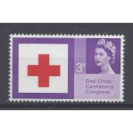 1963 RED CROSS 3d RED COLOUR SHIFT