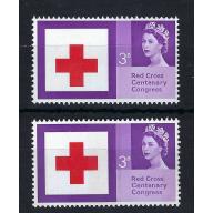 1963 RED CROSS 3d RED COLOUR SHIFT ERROR