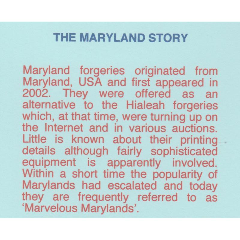 KUT 1922 KG5 £5 - Maryland Forgery